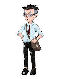 Nerdy boy using smartphone with social media emoji icon cartoon style isolated on white background. Nerdy Young Man Cartoon Vector Clipart Friendlystock In 2021 Boy Illustration Character Design Cartoon