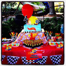 Hot Wheels Party Dessert Table With Chocolate Dip Stick Pretzel Rods Traffic Light S Mores On Hot Wheels Birthday Hotwheels Birthday Party Hot Wheels Party