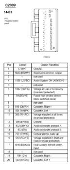2001 ford taurus & mercury sable wiring diagram manual original. 2001 Ford Taurus Stock Radio Diagram Ford