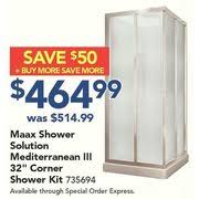Check spelling or type a new query. Lowe 039 S Maax 74 In X 32 In X 32 In Everyday White High Impact Polystyrene Wall Floor Square 3 Piece Corner S Redflagdeals Com