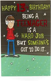 You inspire me every day. Amazon Com Age 13 Birthday Card 13 Year Old Teenage Boy Office Products