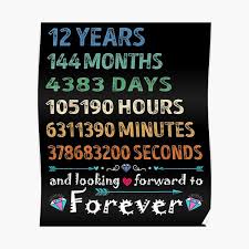 Think of it as the treat yourselves anniversary all about luxury and comfort. 12 Years Wedding Gifts Merchandise Redbubble