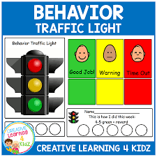 Behavior Traffic Light Chart Card Set Digital Download