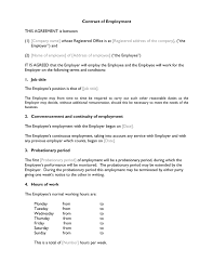 Job details begin your letter with specifics about the position, as well as work logistics. Contract Of Employment Template Gb In Word And Pdf Formats