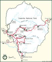 Itinerary For Yosemite National Park Yosemite Park Yosemite National Park Map Yosemite Map