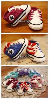 The baby converse booties free crochet pattern included a great photo tutorial with written instructions. Converse Baby Sneakers Free Crochet Patterns Video Diy Magazine Crochet Baby Boots Crochet Baby Shoes Crochet Baby Shoes Free Pattern