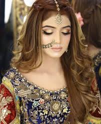 Pin By Doha Ajmal On Brides Pakistani Bridal Makeup Indian Wedding Hairstyles Elegant Wedding Hair