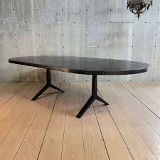 Check spelling or type a new query. Vitruvian 108 L Dining Table Powder Coated Steel Finish Blackened Steel Riveted Edge Top Racetrack Oval Rt Facts Kent Ct