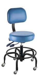 Biofit Stool Rugged Tubular Base Round Upholstered Seat Trapezoid Seat Height 27 32 Industrial Office Chairs Office Chair Diy Stool