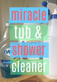 Diy bathtub cleaner made with dawn. Miracle Tub And Shower Cleaner Creative Homemaking