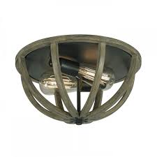 When choosing a ceiling light fixture the first question you need to answer is what it s going to be used for. Flush Mounted Low Ceiling Light With Open Dark Rustic Wood Fitting
