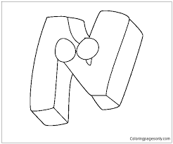 Abc letters coloring pages for learning, free alphabet coloring pages for ages prek thru grade3. Letter N Image 1 Coloring Pages Alphabet Coloring Pages Coloring Pages For Kids And Adults