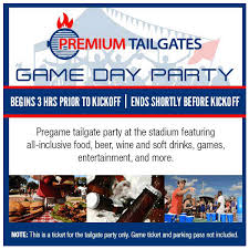 premium tailgate game day party miami dolphins vs