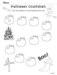Practice Counting Backward From 10 With This Fun Craftivity Song Number Cards And Worksheets Included Too Counting Backwards Halloween Craftivity Craftivity