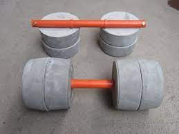 How To Make Homemade Concrete Dumbbell Youtube Homemade Gym Equipment Diy Home Gym Home Made Gym