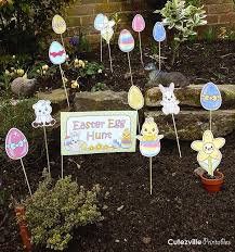 Printable Easter Egg Hunt Decorations Garden Kit Pdf Easter Party Easter Party Activities Easter Party Invite