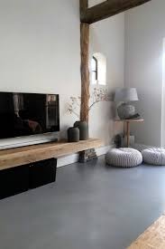 cement gebonden gietvloer potten ptmd lamp brynzx woonkamer vanmij rustic family room living room decor gray home living room