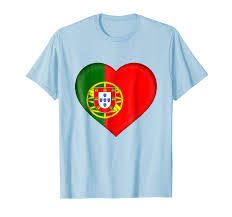 Le motif motif i love portugal. I Love Portugal T Shirt Portuguese Flag Heart Outfit Bawle