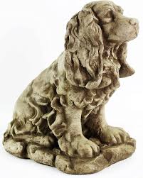 English cocker spaniel ears lie close to the head and are covered with long silken fur that may be . Cocker Spaniel Beton Outdoor Garten Statue Puppy Zement Figur Hund Doggy Skulptur Amazon De Garten