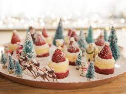 Cheery Cheesecake Santa Hats Recipe Christmas Baking Food Network Recipes Desserts