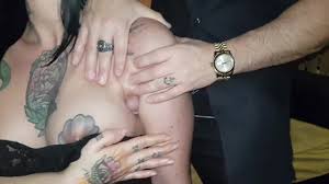 The busty milf fucks her armpit