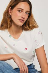 Short-sleeved T-shirt with floral print