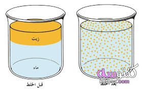 هل الماء مخلوط متجانس ام غير متجانس