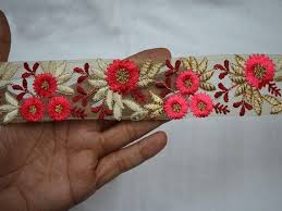 Wholesale Decorative Fabric Trim By 9 Yard Indian Laces And Trims Embroidered Trim Sari Border Trimming Fabric Sewing Trim Fabric Decor Sewing Trim Fabric Trim