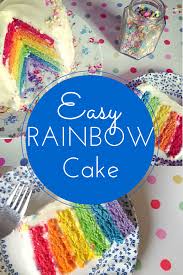 Easy 6 Layer Rainbow Cake Recipe Cake Cake With Cream Cheese Rainbow Birthday