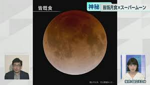 5月26日の夜は、2021年で 最も大きい（近い）満月で皆既月食 を観察することができます。 月食とは、地球の影に月が隠れることで「食」が起きる現象です。 皆既月食 は月食の間に完全に月が隠れ、赤黒くみえる「赤銅色の月」を観察することが可能です。 Nhg69j7fnoclpm