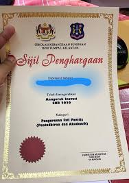Hak cipta dokumen serupa dengan sk inovasi. Contoh Plak Dan Sijil Untuk Anugerah Sk Bunohan Rasmi Facebook