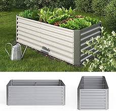 Oskar Hochbeet Krauterbeet Gemusebeet Rechteckig 180x90x60cm Lxbxh Stahl Verzinkt Pflanzkasten Fruhbeet Aufzucht Beet Garten Pflanzkasten Gemusebeet Garten