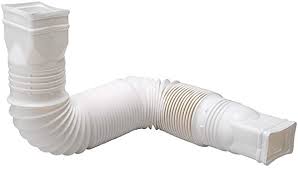 Brown universal downspout extender drain pipe flexible gutter diverter extension. Flex Drain 85010 Downspout Extension White Gutter Downspouts Amazon Com
