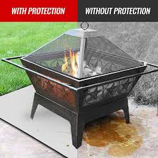 Fire is not only nice and warm but also attractive and cozy. Buy Kofair Square Fire Pit Mat 36 X 36 Inch Patio Fire Pit Pad Fireproof Mat Deck Protector For Outdoor Wood Burning Fire Pit Bbq Smoker Fire Resistant Grill Mat For Grass