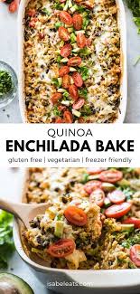 Quinoa Enchilada Bake Isabel Eats Recipe Enchilada Bake Clean Eating Recipes For Dinner Quinoa Enchilada Bake