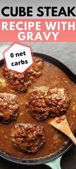 This Easy Stove Top Or Crock Pot Cube Steak Recipe Uses Minimal Ingredients For Maximum Flavor Cube Steak Recipes Beef Cube Steak Recipes Keto Recipes Dinner