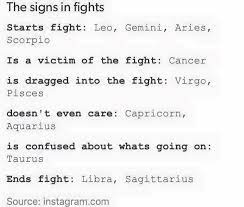 Says that cancer are the most hazardous offenders of the zodiac signs. The Signs In Fights Zodiac Zodiac Signs Pisces Horoscope Signs