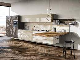 Download The Catalogue And Request Prices Of 36e8 Marble Xglass Kitchen With Peninsula By Peninsula Kitchen Design Kitchen Peninsula Interior Design Kitchen
