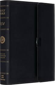 Esv English Standard Version Large Print Bible Premium Bonded Leather Black Red Letter Text English Language Crossway Bibles 9781581346589 Amazon Com Books