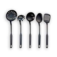 Being metal makes it safe to use when there are several different types of cooking utensils, all of which have their use in the right circumstances. Berglander Kt109 Black Stainless Steel Kitchen Utensils Set