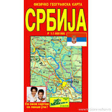 Godine sa prikazom država kao životinja. Srbija Fizicko Geografska Karta Knjizare Vulkan