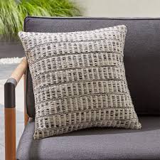 Black And White Striped Outdoor Fabric Canada Mohave Heathered Outdoor Pillow Reviews Crate And Barrel Outdoor Pillows Pillows Outdoor Cushions