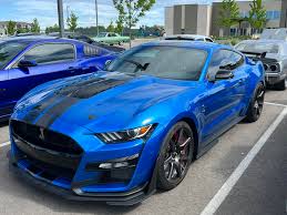 Diecast 2012 Ford Mustang Gt/Cs Grabber Blue With Black Stripes 
