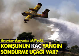 Olay yerine çok sayıda itfaiye ekibi sevk edildi. Komsunun Kac Yangin Sondurme Ucagi Var Airturkhaber Com