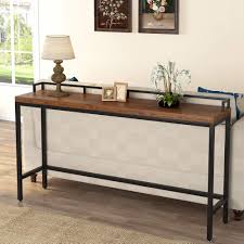One more cool thing to do is simply use the space behind the bed to add some decor to your bedroom. Tribesigns 70 9 Inch Extra Long Solid Wood Console Table Behind Sofa Couch Industrial Narrow Entryway Table Long Skinny Table For Living Room Hallway Small Space Amazon In Home Kitchen