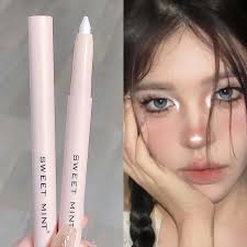 Witte Eyeliner Glanzende Glitter Oogschaduw Stick Eyeliner Pen 15 Kleuren  Mat Bruin Roze Parelmoer Ogen Make-up Fleuren Zijderups