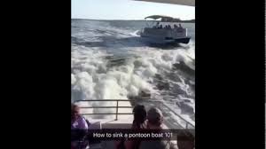 how to sink a pontoon boat youtube