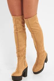 Magical, meaningful items you can't find anywhere else. Light Tan Suede Platform Knee High Boots Sandy Rebellious Fashion