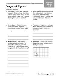 Congruent Figures Problem Solving 16 1 4th 6th Grade Worksheet Word Problem Worksheets Problem Solving Lesson Planet