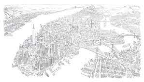 Black white sketches new york city sketch times square ink. All New York City In One Drawing Myles Zhang